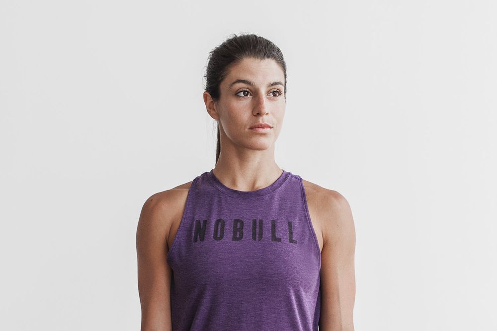 NOBULL Women's High-Neck Tank Tops - Purple - Ireland (1356GHIBW)